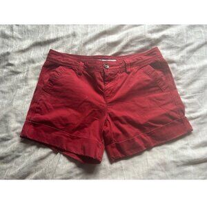Vintage Red Mid-Rise Shorts